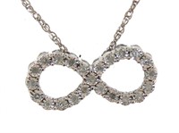 Brilliant 1/4 ct Diamond Infinity Necklace