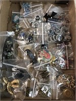 Costume jewelry. Including pins, earrings,