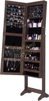 Jewelry Cabinet with Mirror  Brown`