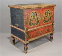 19th c. Hungarian Painted Chest