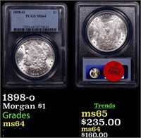 PCGS 1898-o Morgan Dollar $1 Graded ms64 By PCGS