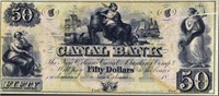 1800's $50 Canal Bank New Orleans Obsolete Note