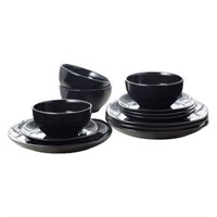 AS IS - MAINSTAYS 12-Piece Square Dinner Set