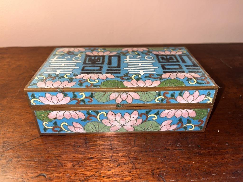 20th C. Japanese Cloisonne Enamel Box