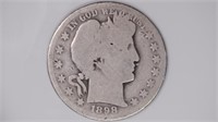1898-O Liberty Head Barber Half Dollar
