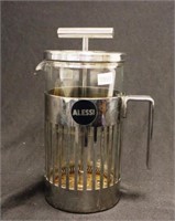 Alessi Rossi stainless steel 8 cup coffee plunger