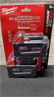 2 New Sealed Milwaukee M18 Red Lithium Batteries