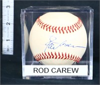 Signed Rod Carew baseball w/ COA