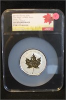 2019 3oz .9999 Silver Canada Gold Maple Leaf Proof