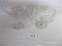 2 Glass Compote dishes