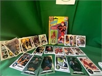 26 Marvel Cards & Elektra Figure