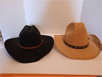 2 great cowboy hats! Justin XX 100% wool size 7