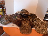 Group of 6 camo hats!