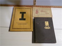 3 Iowa university books, 1905 Hawkeyes yearbook