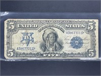 1899 $5 Indian note
