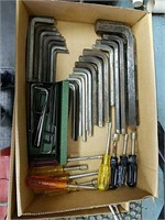 Collection of Allen wrenches including SK and nut