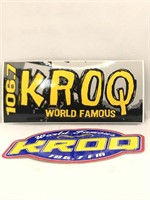 vintage kroq 106.7 new sticker set of 2 collection