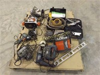 POWER TOOLS, LEVEL, BATTERY CHARGER, MORE