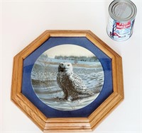 Assiette avec encadrement vitré The Snowy Owl