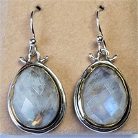 $300 S/Sil Moonstone Earrings