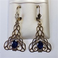 $2000 14K  Sapphire Earrings