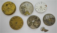 6  pcs. Antique Pocket Watch Movements