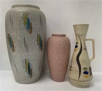Vintage Western Germany Pottery Vase group
