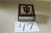 LEADED GLASS IU TRINKET BOX