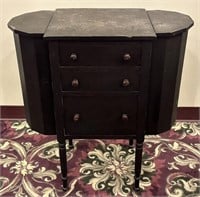 Sewing Table w/ Drawers (3) & Deep Side Cabinets