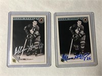 2 Allan Stanley Autographed Hockey Cards