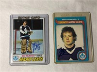 2 Mike Palmateer Autographed Hockey Cards