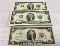 100 Sequential $2 Bills + 1 Red $2 Bill