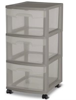 ($32) Sterilite 3 Drawer Cart - Grey