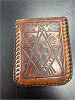Retro mason wallet handmade leather