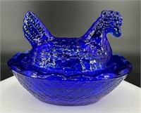 Vintage Westmorland Cobalt Mini Hen On Nest