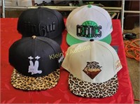 vtg lot of 4 nos ballcaps hats unkut, celtics, pi
