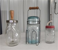 3 Vintage Kitchen Jars- Atlas