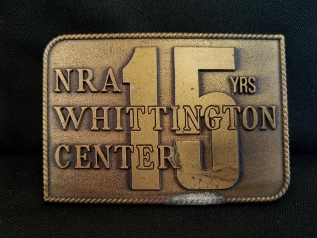 NRA Whittington Center 15 Yrs Metal Belt Buckle,
