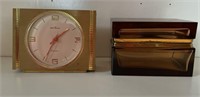 Vintage Seth Thomas Clock and Glass Casket