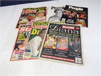 (6) Vintage Magazines & Tabloids, Princess Di +
