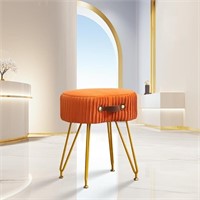 Orange Modern Makeup Vanity Stool