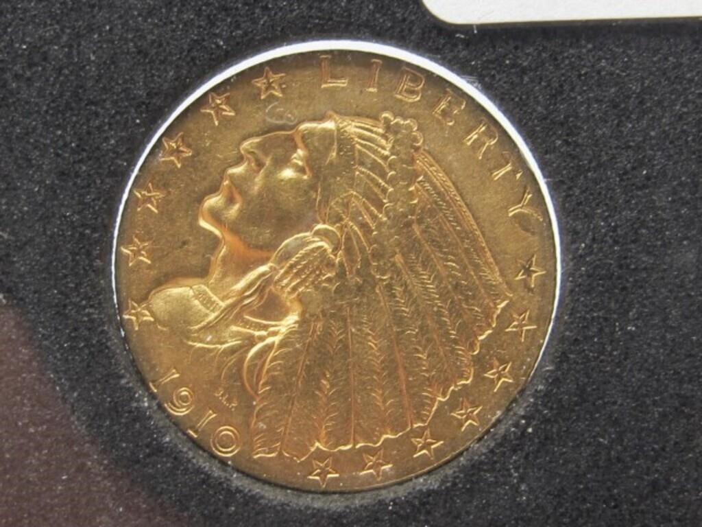 1910 $2.50 GOLD INDIAN HEAD VERY NICE