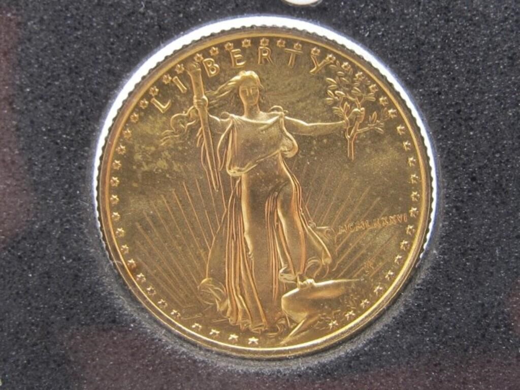 GOLD AMERICAN EAGLE 1/10 OZ $5 COIN ROMAN NUM.