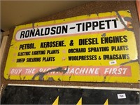 RONALDSON & TIPPETT ENAMEL SIGN