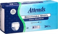 Attends Breathable Briefs with Odor Shield Case 24