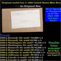 Original sealed box 5- 1989 United States Mint Set