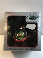 Calton Cards Alien in Spaceship Christmas Ornament