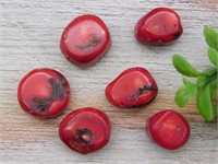 RED CORAL ROCK STONE LAPIDARY SPECIMEN