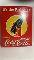 Coca Cola Coke 12.5 x 16in Metal Sign