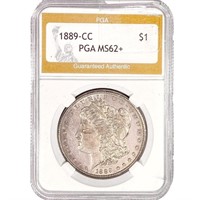 1889-CC Morgan Silver Dollar PGA MS62+